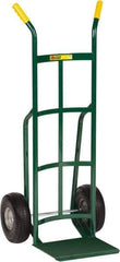 Little Giant - 600 Lb Capacity 49" OAH Hand Truck - Dual Handle, Steel, Flat-Free Microcellular Foam Wheels - Apex Tool & Supply