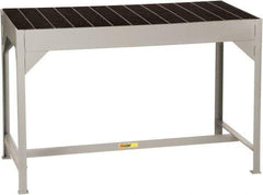 Little Giant - 51 Wide x 24" Deep x 34" High, Steel Bar Grating Welder's Table - Fixed Legs, Gray/Black - Apex Tool & Supply