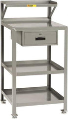 Little Giant - 1 Drawer Shop Desk - 36 Inch Wide x 24 Inch Deep x 52 Inch High, Gray - Apex Tool & Supply