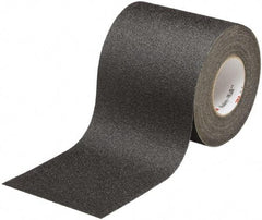 Ability One - Black Solid Color Anti-Slip Vinyl Tape - 6" Wide x 60' Long x 0.028" Thick, General Traffic - Apex Tool & Supply