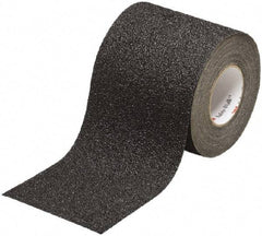 Ability One - Black Solid Color Anti-Slip Vinyl Tape - 4" Wide x 30' Long x 0.048" Thick, General Traffic - Apex Tool & Supply