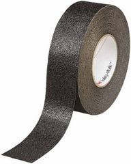 Ability One - Black Solid Color Anti-Slip Vinyl Tape - 2" Wide x 60' Long x 0.036" Thick, General Traffic - Apex Tool & Supply