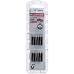 Wiha - 1/4" Drive T27 Tamperproof Torx Screwdriver Bit - 1" OAL, Tamper Resistant Bit - Apex Tool & Supply