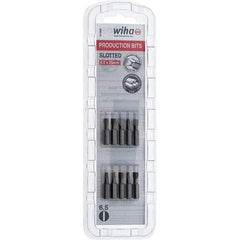 Wiha - Slotted Screwdriver Bits Reversible: NonReversible Blade Width (Inch): 1/4 - Apex Tool & Supply