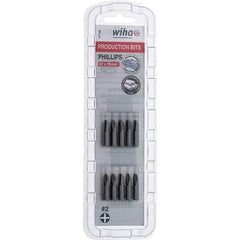 Wiha - #2, Phillips & Insert Screwdriver Bit - 1/4" Drive, 1" OAL - Apex Tool & Supply