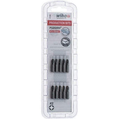 Wiha - 1/4" Drive, Pozidriv Screwdriver Bit - 1" OAL - Apex Tool & Supply