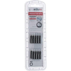 Wiha - 1/4" Drive, Pozidriv Screwdriver Bit - 1" OAL - Apex Tool & Supply