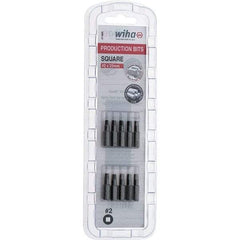 Wiha - 1/4" Drive, #2 Square Screwdriver Bit - 1" OAL - Apex Tool & Supply