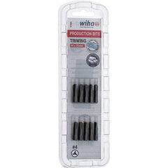 Wiha - 1/4" Drive, #4 Tri-Wing Screwdriver Bit - 1" OAL - Apex Tool & Supply