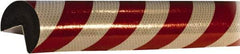 PRO-SAFE - Polyurethane Foam Type A+ Corner Guard - Red/White - Apex Tool & Supply