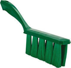 Vikan - 3.9" Bristle Length, Polyester Cleaning & Finishing Brush - 3" Long x 1-1/2" Wide Head, 13" OAL, Easy Grip Handle, Green, Polypropylene Block - Apex Tool & Supply