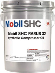 Mobil - 5 Gal Pail, ISO 32, Air Compressor Oil - 30.6 Viscosity (cSt) at 40°C, 5.6 Viscosity (cSt) at 100°C - Apex Tool & Supply