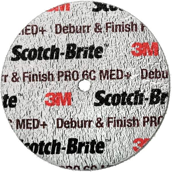 3M - 3" Medium Grade Ceramic Deburring Disc - 3/8" Center Hole, Holder Required - Apex Tool & Supply