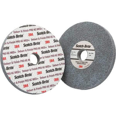 3M - 6" Medium Grade Ceramic Deburring Disc - 1" Center Hole, Holder Required - Apex Tool & Supply