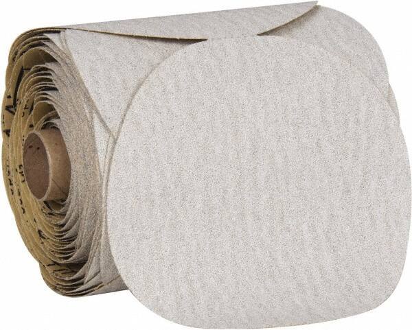 3M - 5" Diam, 80 Grit Aluminum Oxide Adhesive PSA Disc - Medium Grade, Reddish Brown, Film Backing, Flexible, Use with Random Orbital Sanders - Apex Tool & Supply