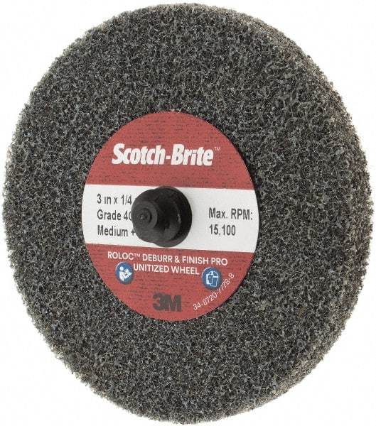 3M - 3" Disc Diam, Ceramic Quick Change Disc - Type R Attaching System, Coated, Medium Grade - Apex Tool & Supply