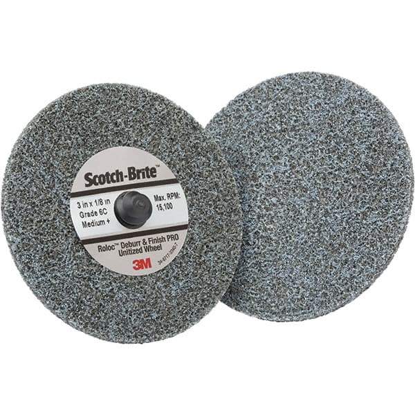 3M - 3" Disc Diam, Ceramic Quick Change Disc - Type R Attaching System, Coated, Medium Grade - Apex Tool & Supply