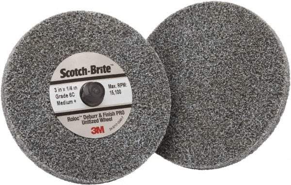 3M - 3" Disc Diam, Ceramic Quick Change Disc - Type R Attaching System, Coated, Medium Grade - Apex Tool & Supply