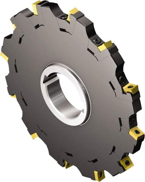 Sandvik Coromant - Arbor Connection, 0.9252" Cutting Width, 2.5394" Depth of Cut, 200mm Cutter Diam, 1.9685" Hole Diam, Indexable Slotting Cutter - 1.9685" Shank Diam, N331.1A-14 Insert, Neutral Cutting Direction - Apex Tool & Supply
