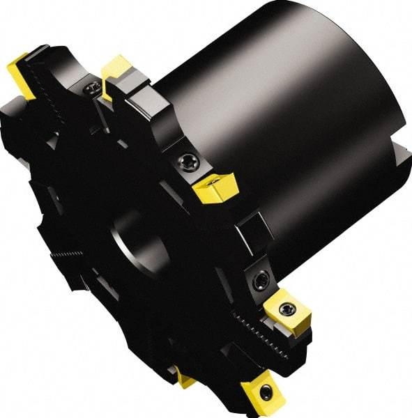 Sandvik Coromant - Shell Mount Connection, 0.689" Cutting Width, 2.283" Depth of Cut, 10" Cutter Diam, 2-1/2" Hole Diam, 16 Tooth Indexable Slotting Cutter - 2-1/2" Shank Diam, R331.32..Rxx Toolholder, R331.32..Rxx Insert, Right Hand Cutting Direction - Apex Tool & Supply