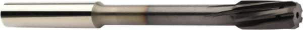 Sandvik Coromant - 8mm Solid Carbide 6 Flute Chucking Reamer - Spiral Flute, 20.8mm Flute Length, 100mm OAL - Apex Tool & Supply