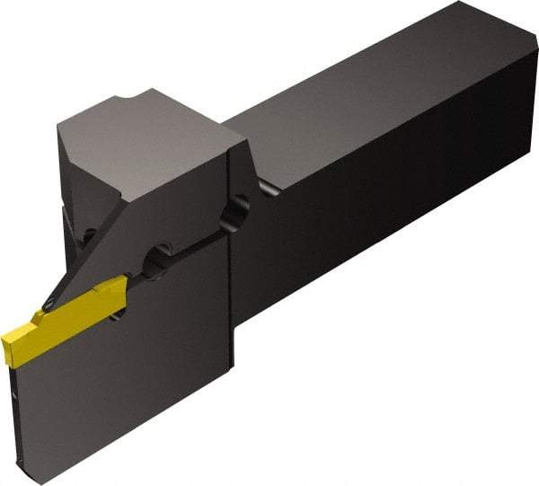 Sandvik Coromant - QS, Internal or External, Right Hand, 0.8" Max Depth of Cut, Indexable Grooving Tool Holder - N123E2-0200-0002-CM Insert Compatibility, 3/4" Shank Height, 3/4" Shank Width, 4-1/4" OAL, Through Coolant - Apex Tool & Supply