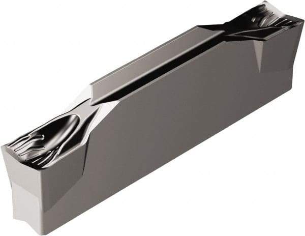 Sandvik Coromant - N123H2-...H CF 1105 Grade, 0.1575" Cutting Width, Carbide Cutoff Insert - 0° Neutral Lead Angle, 0.0059" Cnr Rad, TiAlN Coated - Apex Tool & Supply