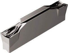 Sandvik Coromant - N123H2-...H CF 1105 Grade, 0.1575" Cutting Width, Carbide Cutoff Insert - 0° Neutral Lead Angle, 0.0059" Cnr Rad, TiAlN Coated - Apex Tool & Supply