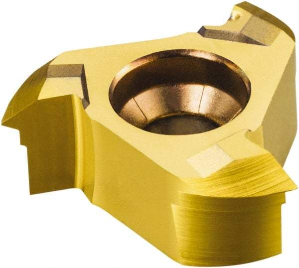 Sandvik Coromant - 3.5mm Pitch, Internal Thread, Metric 60° Standard, 327..MM-TH 1025 Grade Thread Mill Insert - Carbide, TiAlN+TiN Coating - Apex Tool & Supply