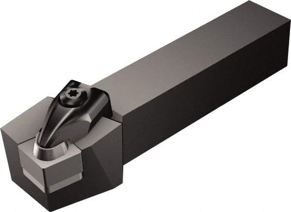 Sandvik Coromant - CCRNR/L, Left Hand Cut, 15° Lead Angle, 25.4mm Shank Height x 25.4mm Shank Width, Negative Rake Indexable Turning Toolholder - 152.4mm OAL, CNGN 12 07 08, CNG 452 Insert Compatibility, Series T-Max - Apex Tool & Supply
