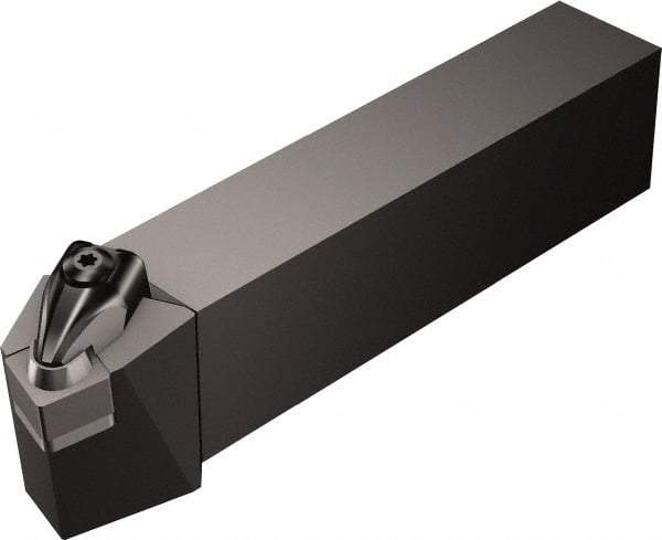 Sandvik Coromant - DSRN, Left Hand Cut, 15° Lead Angle, 1-1/4" Shank Height x 1-1/4" Shank Width, Negative Rake Indexable Turning Toolholder - 6" OAL, SNMG 15 06 12 Insert Compatibility, Series T-Max P - Apex Tool & Supply