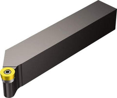 Sandvik Coromant - SRGC, Left Hand Cut, 1" Shank Height x 1" Shank Width, Neutral Rake Indexable Turning Toolholder - 6" OAL, RCMT 12 04 00 Insert Compatibility, Series CoroTurn 107 - Apex Tool & Supply