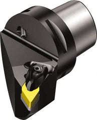 Sandvik Coromant - Left Hand Cut, Size C6, DNMG 442 Insert Compatiblity, Modular Turning & Profiling Cutting Unit Head - 45mm Ctr to Cutting Edge, 65mm Head Length, Through Coolant, Series T-Max P - Apex Tool & Supply