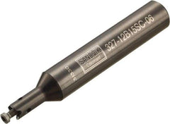 Sandvik Coromant - CoroMill 327 14.3mm Weldon Shank Milling Tip Insert Holder & Shank - 153.5mm Projection, 0.563" Neck Diam, 14.3mm Nose Diam, 153.5mm OAL, Carbide 327-xxB Tool Holder - Apex Tool & Supply
