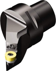 Sandvik Coromant - Left Hand Cut, Size C6, RCMT 12 04 M0 Insert Compatiblity, Modular Turning & Profiling Cutting Unit Head - 45mm Ctr to Cutting Edge, 65mm Head Length, Through Coolant, Series CoroTurn 107 - Apex Tool & Supply