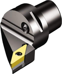 Sandvik Coromant - Right Hand Cut, Size C5, VBMT 11 02 04 & VBMT 2(1.5)1 Insert Compatiblity, Internal Modular Turning & Profiling Cutting Unit Head - 35mm Ctr to Cutting Edge, 60mm Head Length, Through Coolant, Series CoroTurn 107 - Apex Tool & Supply