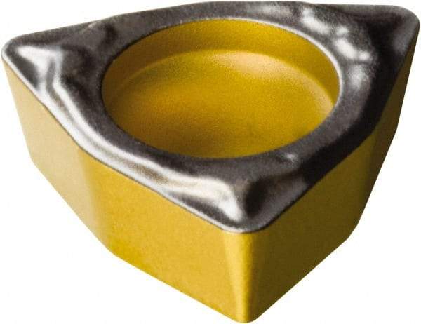 Sandvik Coromant - WPMT1.211 PF Grade 1515 Carbide Turning Insert - TiCN/Al2O3/TiN Finish, 80° Trigon, 5/32" Inscr Circle, 1/16" Thick, 1/64" Corner Radius - Apex Tool & Supply