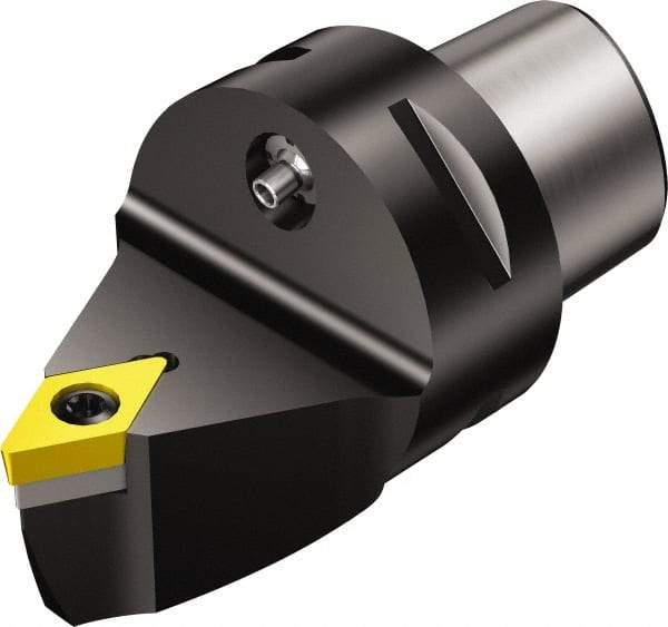 Sandvik Coromant - Neutral Cut, Size C5, DCMT 3(2.5)2 Insert Compatiblity, Modular Turning & Profiling Cutting Unit Head - 0.5mm Ctr to Cutting Edge, 60mm Head Length, Through Coolant, Series CoroTurn 107 - Apex Tool & Supply