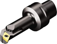 Sandvik Coromant - Right Hand Cut, Size C4, DCMT 3(2.5)2 Insert Compatiblity, Modular Turning & Profiling Cutting Unit Head - 17mm Ctr to Cutting Edge, 90mm Head Length, Through Coolant, Series CoroTurn 107 - Apex Tool & Supply