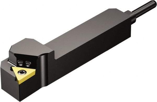 Sandvik Coromant - QS-STJC, Right Hand Cut, -3° Lead Angle, 16mm Shank Height x 16mm Shank Width, Neutral Rake Indexable Turning Toolholder - 70mm OAL, TCMT 11 02 04 Insert Compatibility, Series CoroTurn 107 - Apex Tool & Supply