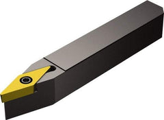 Sandvik Coromant - QS-SVVB, Neutral Cut, 17.50° Lead Angle, 16mm Shank Height x 16mm Shank Width, Neutral Rake Indexable Turning Toolholder - 70mm OAL, VBMT 11 03 04 Insert Compatibility, Series CoroTurn 107 - Apex Tool & Supply