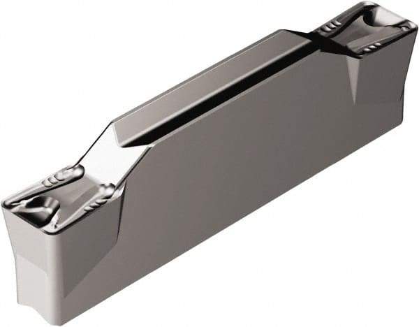 Sandvik Coromant - 0800N123 TM Grade 1105, 8mm Cutting Width Carbide Grooving Insert - 28mm Max Depth of Cut, Neutral, 0.8mm Corner Radius, TiAlN Finish - Apex Tool & Supply