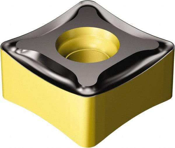 Sandvik Coromant - N331.1D136520 PM Grade 4220 Carbide Milling Insert - TiCN/Al2O3/TiN Finish, 6.55mm Thick, 13.4mm Inscribed Circle - Apex Tool & Supply