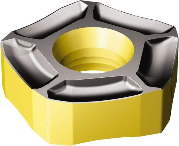 Sandvik Coromant - 357R2408 PM Grade 4220 Carbide Milling Insert - TiCN/Al2O3/TiN Finish, 7.94mm Thick, 24mm Inscribed Circle, 1mm Corner Radius - Apex Tool & Supply