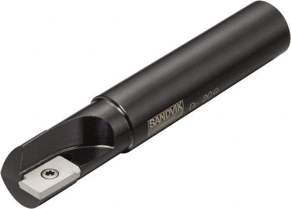 Sandvik Coromant - 2 Inserts, 32mm Cut Diam, 32mm Arbor Diam, 15mm Max Depth of Cut, Indexable Square-Shoulder Face Mill - 130mm High, R216.2-07T3 Insert Compatibility, Series U-Max - Apex Tool & Supply