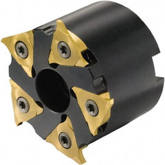 Sandvik Coromant - Shell Mount Connection, 0.1969" Depth of Cut, 63mm Cutter Diam, 0.8661" Hole Diam, 5 Tooth Indexable Slotting Cutter - 328-Q Toolholder, 328R13-... Insert, Right Hand Cutting Direction - Apex Tool & Supply