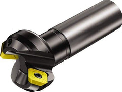 Sandvik Coromant - 40mm Cut Diam, 32mm Arbor Hole, 6mm Max Depth of Cut, 45° Indexable Chamfer & Angle Face Mill - 3 Inserts, R245-12T3.. Insert, Right Hand Cut, Series CoroMill 245 - Apex Tool & Supply