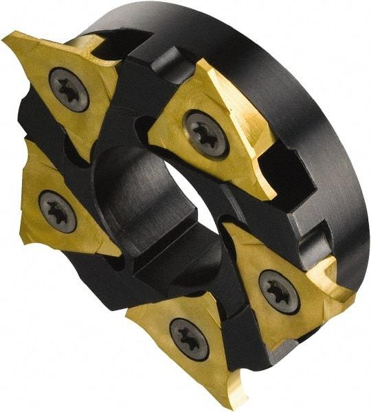 Sandvik Coromant - 0.0512" Cutting Width, 0.1969" Depth of Cut, 63mm Cutter Diam, 0.8661" Hole Diam, Indexable Slotting Cutter - 0.8661" Shank Diam, 328..Sxx Toolholder, Neutral Cutting Direction - Apex Tool & Supply