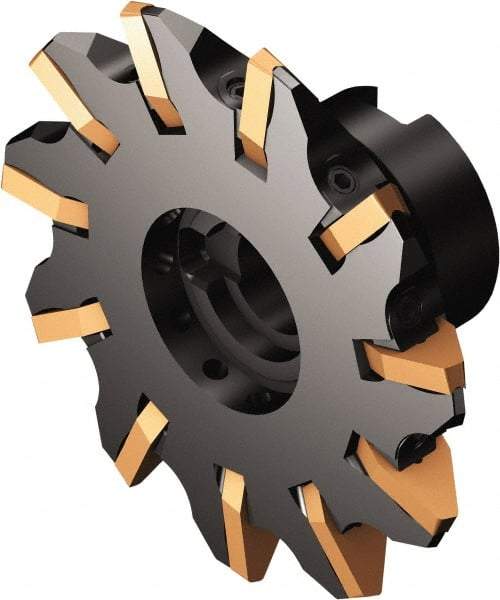 Sandvik Coromant - Shell Mount Connection, 0.3858" Depth of Cut, 90mm Cutter Diam, 1-1/16" Hole Diam, 11 Tooth Indexable Slotting Cutter - 162..Qxx Toolholder, 176M40-N100608E-PM Insert, Right Hand Cutting Direction - Apex Tool & Supply