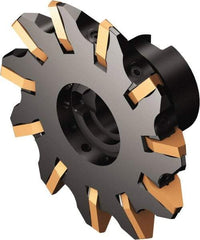 Sandvik Coromant - Shell Mount Connection, 0.3858" Depth of Cut, 90mm Cutter Diam, 1-1/16" Hole Diam, 11 Tooth Indexable Slotting Cutter - 162..Qxx Toolholder, 176M40-N100608E-PM Insert, Right Hand Cutting Direction - Apex Tool & Supply
